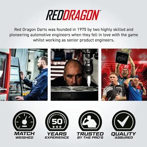RED DRAGON Golden Eyes 24g Steel Tip Darts Set | 85% Tungsten thumbnail 6