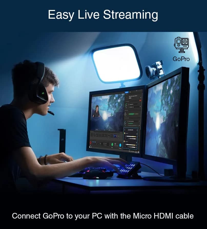 BlueRigger Micro HDMI to HDMI Cable 3.05m (10FT) | 4K@60Hz HDR, 18Gbps, ARC thumbnail 8