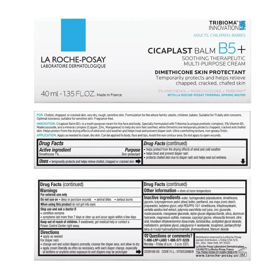 La Roche-Posay Cicaplast Balm B5 Multi-Purpose Ointment 40ml (1.35 Fl Oz) | Soothes Dry & Irritated Skin thumbnail 7