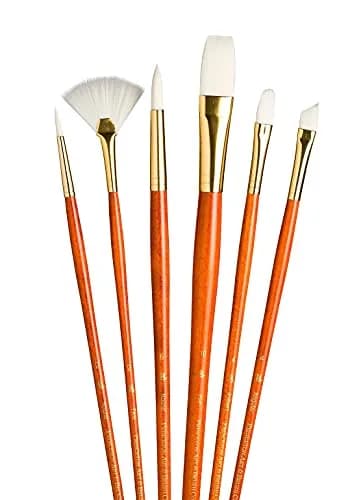Princeton RealValue Brush Set, 6 Piece | Versatile Synthetic & Natural Bristles — 6 Piece