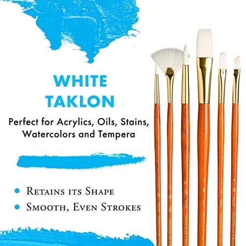 Princeton RealValue Brush Set, 6 Piece | Versatile Synthetic & Natural Bristles thumbnail 4