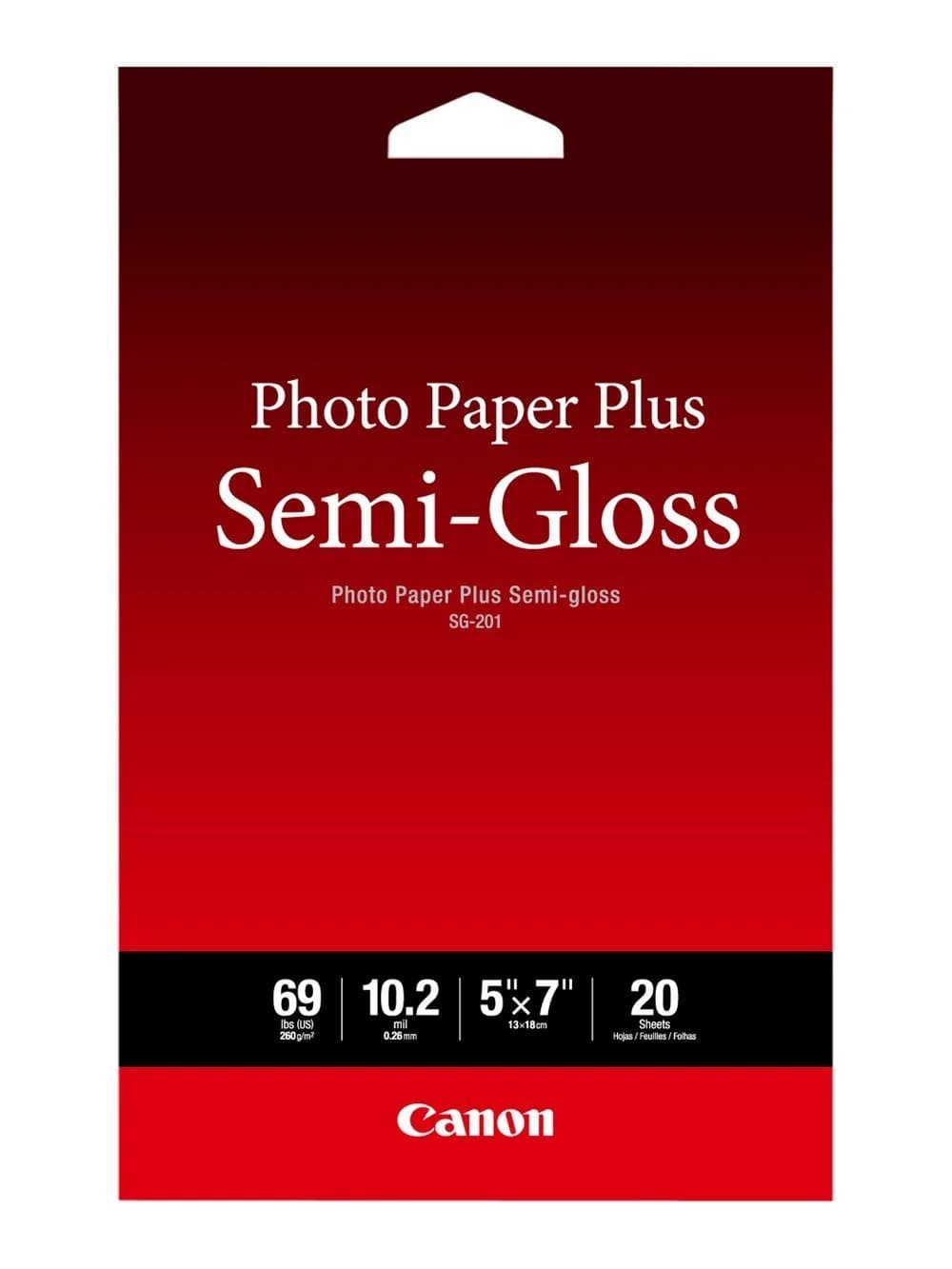 Canon Photo Paper Plus Semi-Gloss 5" x 7" | Gallery & Portrait Prints (20 Sheets) - main product image