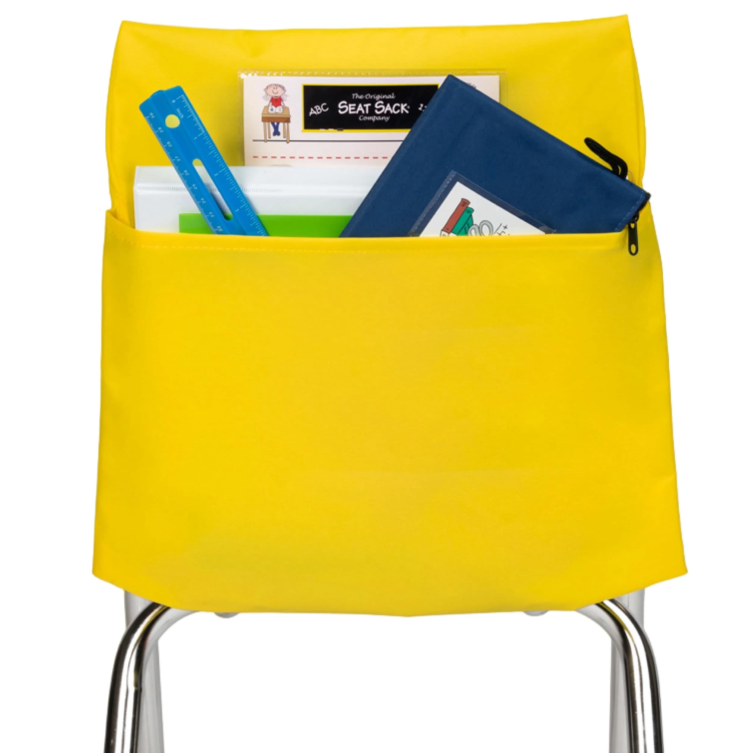 Seat Sack Student Chair Storage Pocket - 15" | Durable Classroom Organizer for Student Desks — 1-Pack