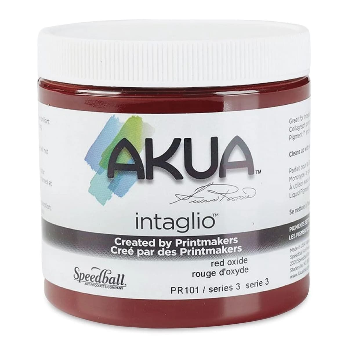 Akua Intaglio Water-Based Ink, Carbon Black, 59ml (2 fl oz) | Printmaking Ink for Etching & Monotype — Red Oxide / 8.1 fl oz