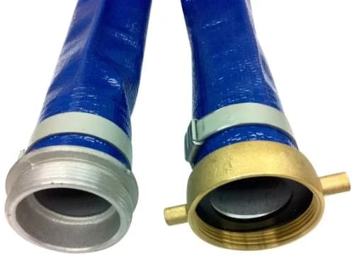 Unisource 200 Blue PVC Discharge Hose Assembly 4" | Light-duty water discharge hose for construction & agriculture thumbnail 1