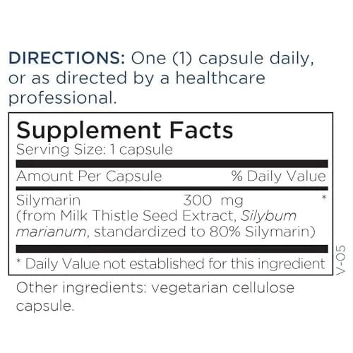Metabolic Maintenance Silymarin 300 mg | Milk Thistle Liver Support, 180 Capsules thumbnail 6