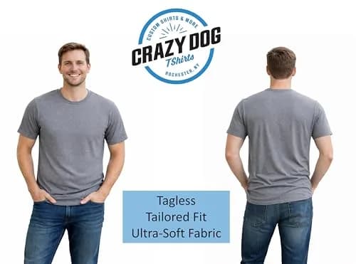 Crazy Dog T-Shirts Some People Think I Have ADD But? Men's Grey T-Shirt M | Funny Animal Sayings thumbnail 2