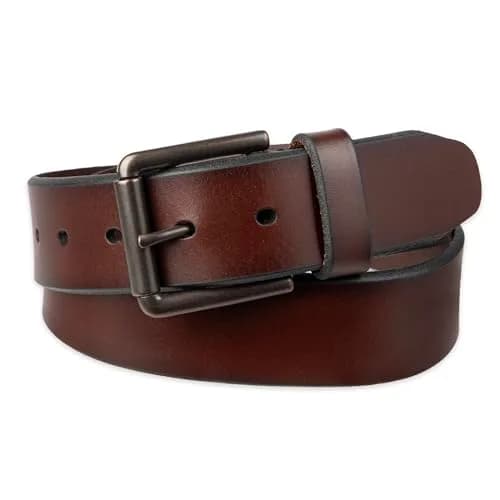 Dockers Mens Casual Belt 38 US | Classic Leather, Silver Buckle, 1.5" Wide thumbnail 2
