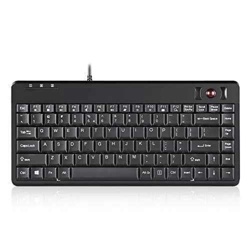 Perixx PERIBOARD-505H Wired Mini Keyboard with Built-in Trackball, 31.5 cm (12.4 in) Keyboard | Productivity & Efficiency thumbnail 1