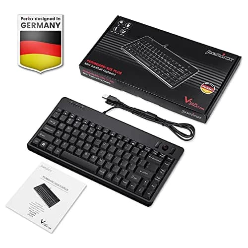 Perixx PERIBOARD-505H Wired Mini Keyboard with Built-in Trackball, 31.5 cm (12.4 in) Keyboard | Productivity & Efficiency thumbnail 7