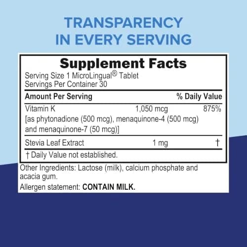 Superior Source Advanced Triple K, Vitamins K1 & K2 (MK-4), K2 (MK-7), 30Ct thumbnail 7
