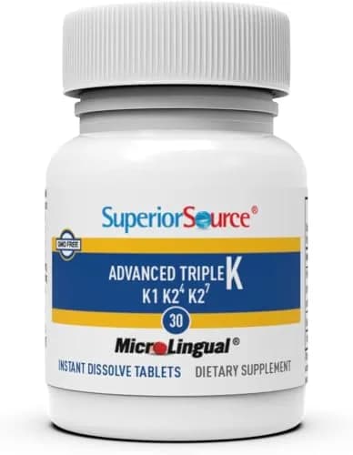 Superior Source Advanced Triple K, Vitamins K1 & K2 (MK-4), K2 (MK-7), 30Ct thumbnail 8