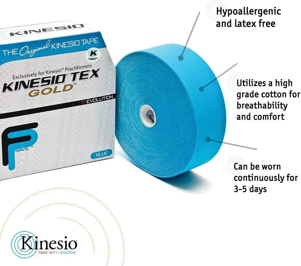 Kinesio Tex Gold FP Elastic Therapeutic Athletic Tape Bulk Roll 2 in. x 103 ft | Water-Resistant, Latex-Free Support thumbnail 4