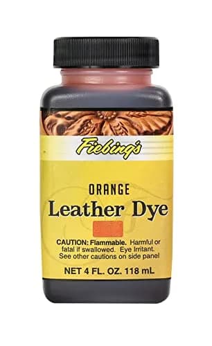 Fiebing's Orange Leather Dye 118ml (4 fl oz) - Alcohol-Based Penetrating Dye for Leather & Wood thumbnail 1