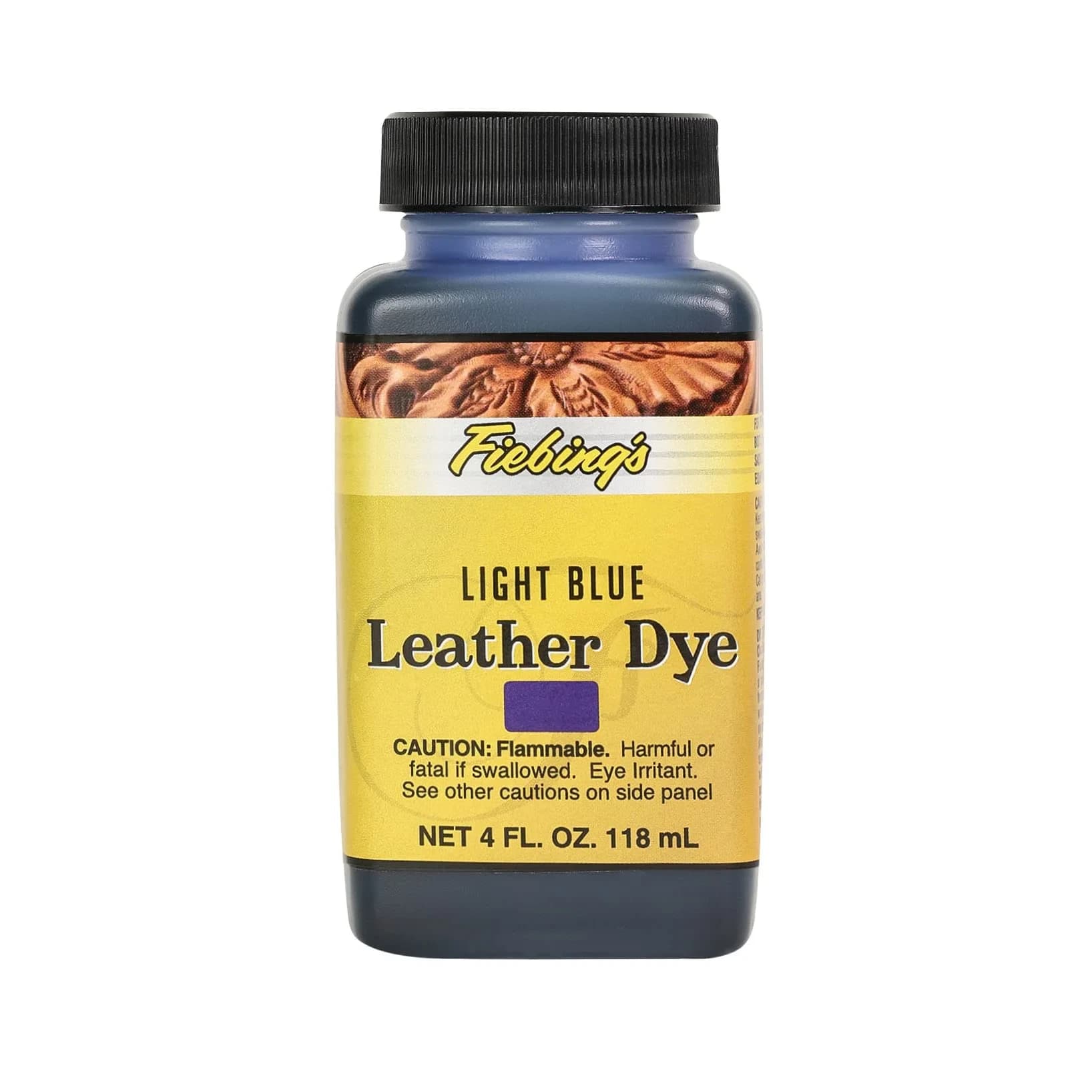 Fiebing's Light Blue Leather Dye 118ml (4 fl oz) - Alcohol-Based Penetrating Dye