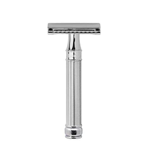 Edwin Jagger Double Edge Safety Razor With Long Handle (Blue) (Barley) | Classic Wet Shaving Tool for Men thumbnail 1