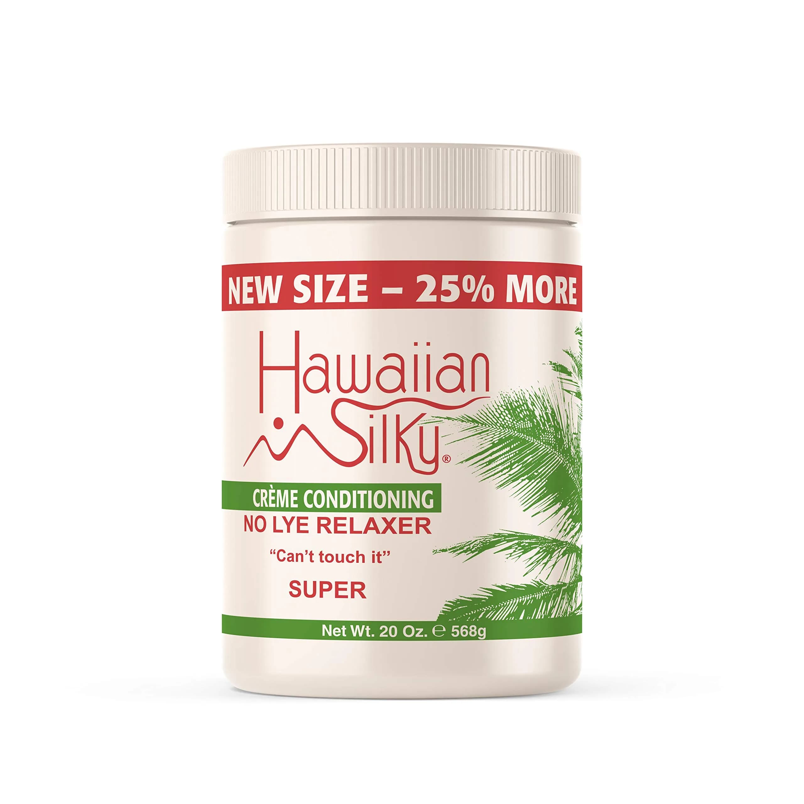 Hawaiian Silky No Lye Relaxer Super 591ml (20 Ounce) | Gentle Straightening for Coarse Hair — Super