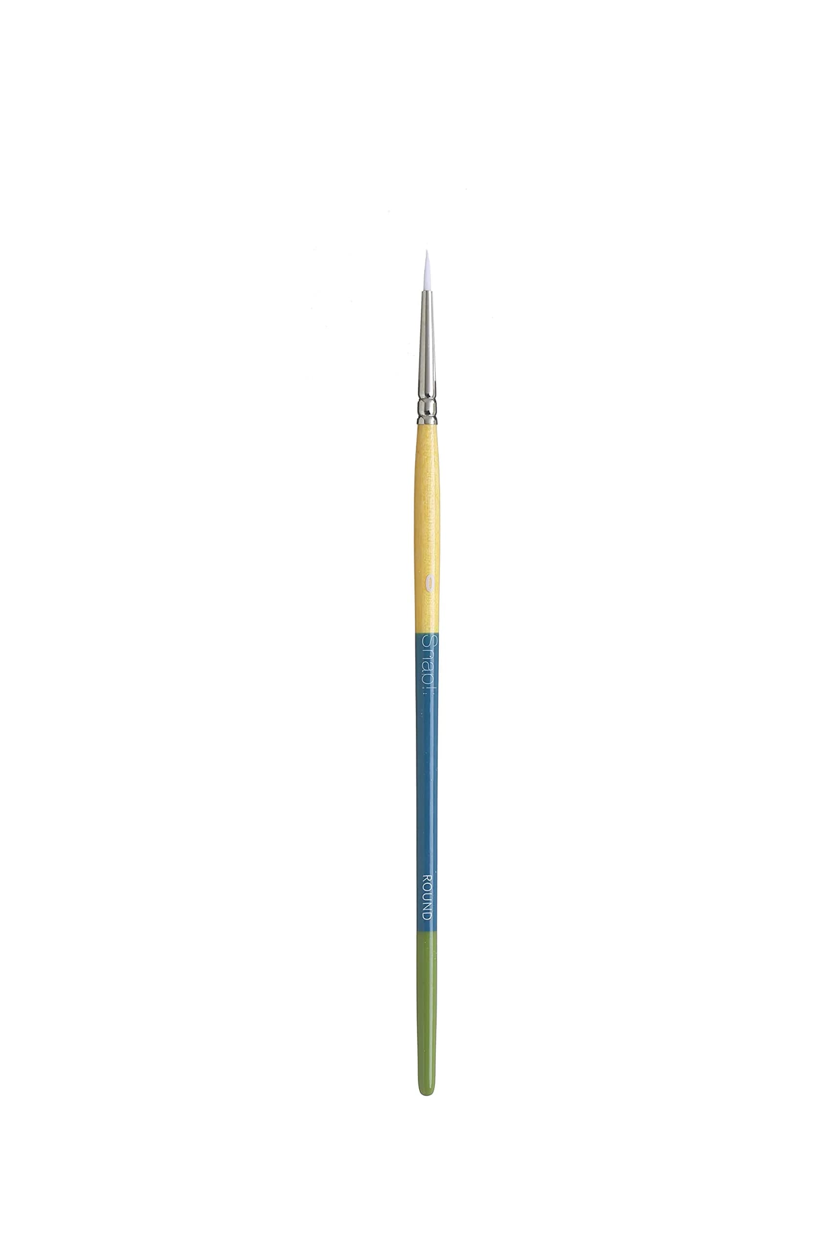 Princeton Snap! Round Paintbrush Size 0 (7 cm / 0.3 in) | Synthetic Taklon Bristles for Watercolor & Acrylics