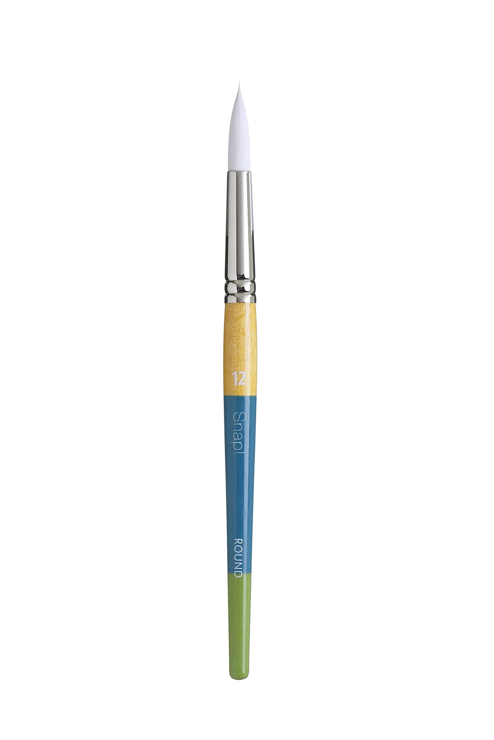 Princeton Snap! Round Paintbrush Size 12 | Synthetic Taklon Bristles for Watercolor & Acrylics