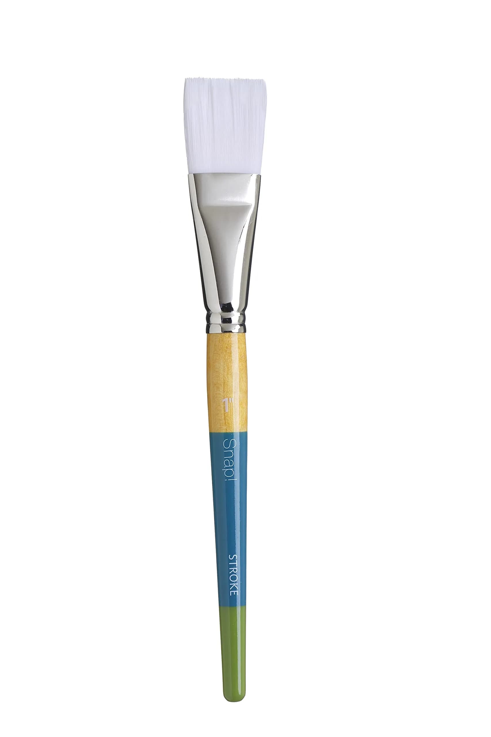 Princeton Art & Brush Company Taklon Round 4 Snap Brush, White | Artist Quality Synthetic Bristle for Watercolor & Acrylics — Size 1 inch / Stroke
