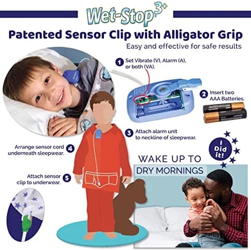 Wet-Stop 3+ Bedwetting Enuresis Alarm with Loud Sound & Vibration for Boys/Girls | Clinically Proven Solution thumbnail 3