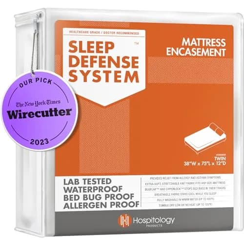 Hospitology Products Zippered Mattress Encasement Twin 38"x75" (96.5cm x 190.5cm) | Waterproof Bed Bug & Dust Mite Protection thumbnail 1