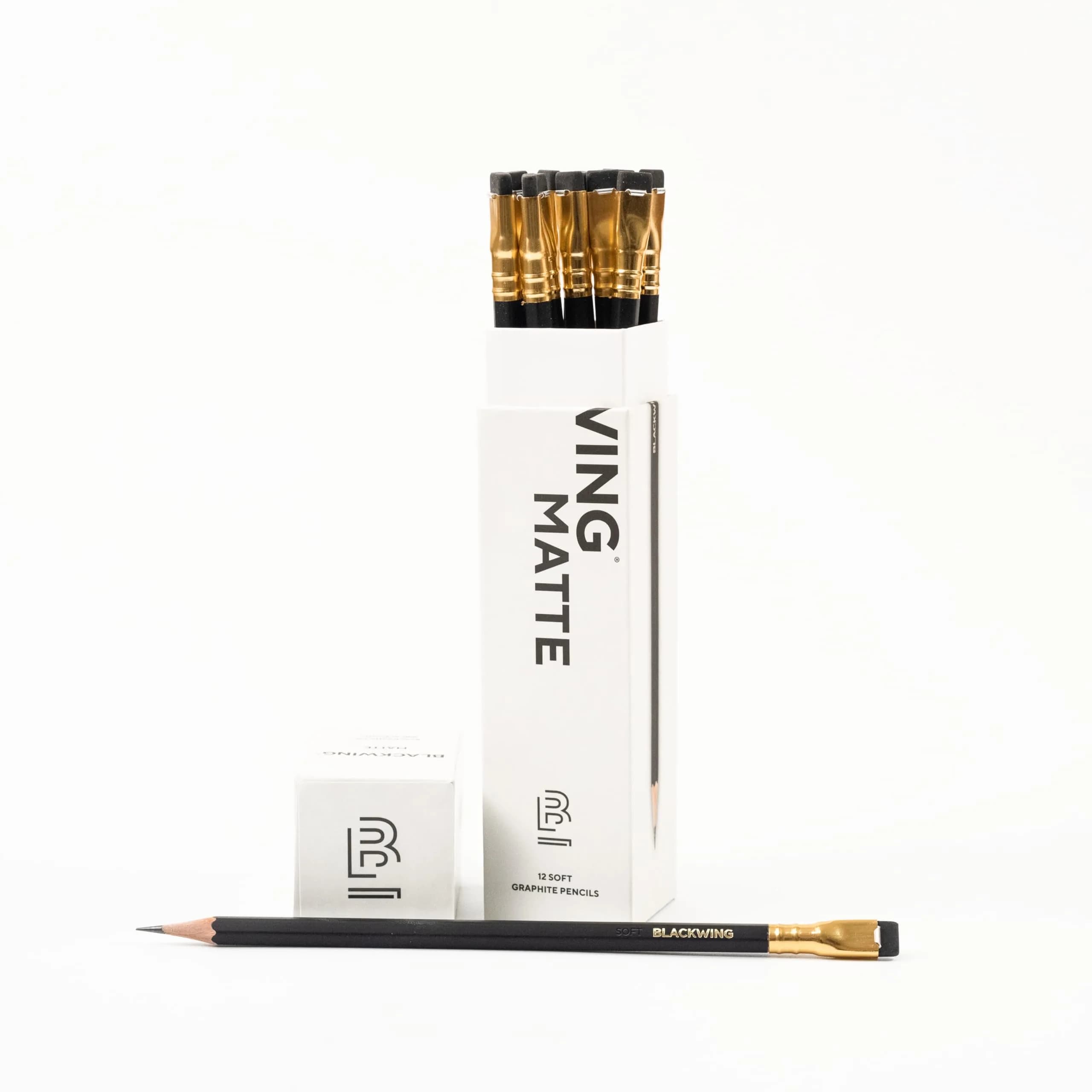 Blackwing 602 Pencils Firm Japanese Graphite Gunmetal Gray 0.8cm (0.3in) | Iconic Heritage Writing Instrument — Black