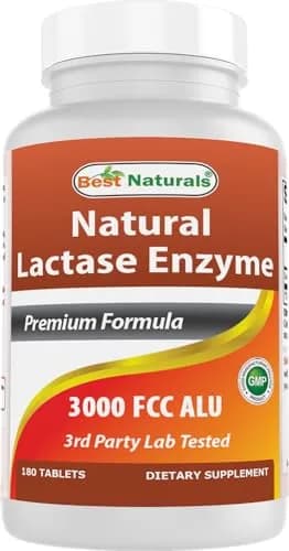 Best Naturals Lactase Enzyme Tablets 180 Count | Supports Dairy Digestion & Lactose Tolerance thumbnail 1