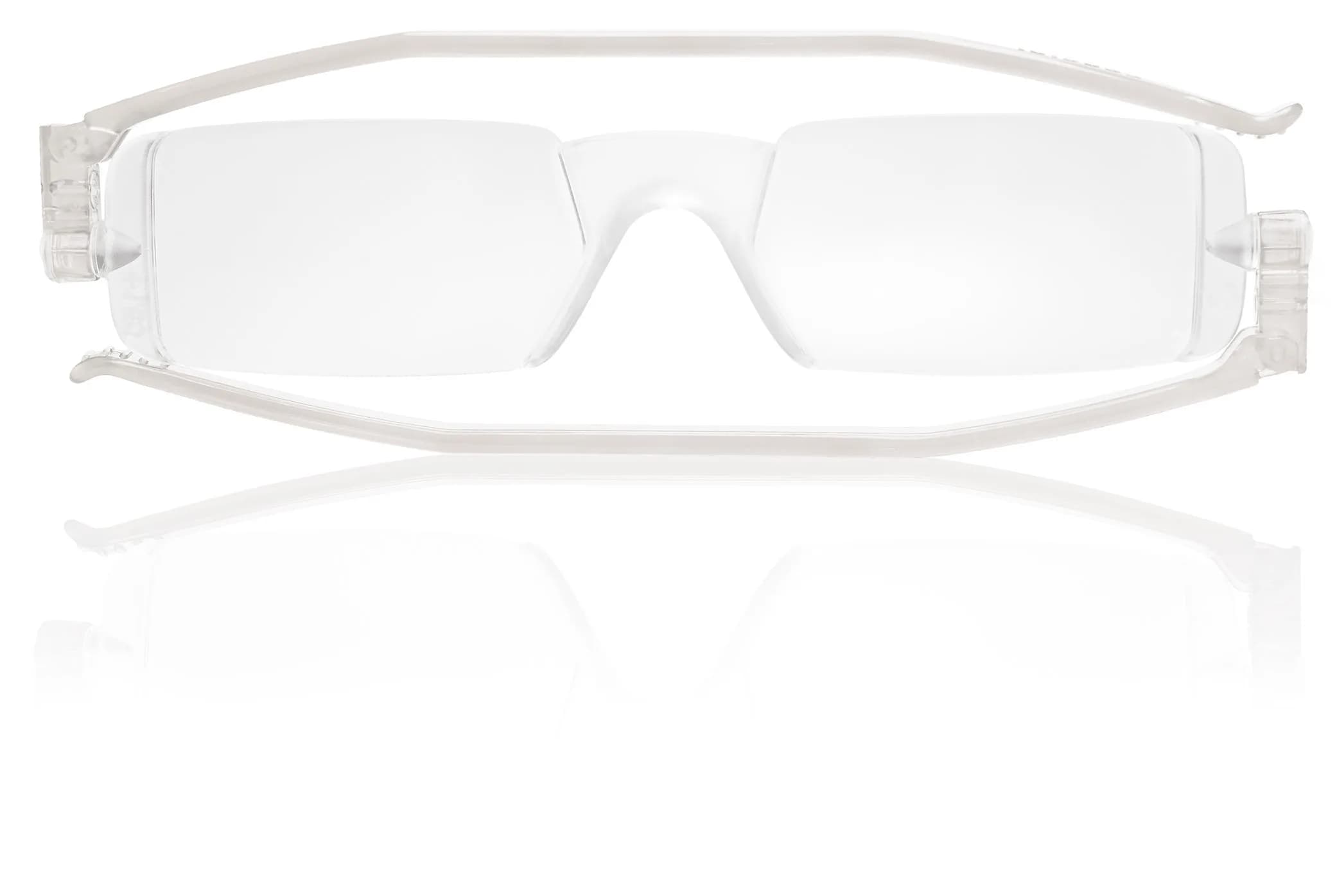 Nannini 7502 Compact One Optics 2.0 Temples Reading Glass (Crystal) | Ultra-thin foldable unisex eyewear - main product image