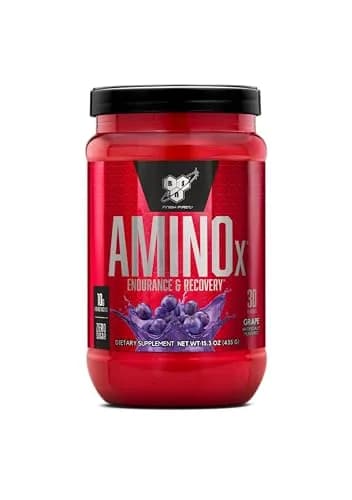 BSN Amino X Recovery Powder with BCAAs 30 Servings | Zero Sugar, Grape Flavor, 15.34 Oz thumbnail 1