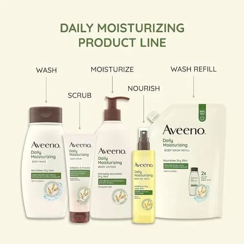 Aveeno Daily Moisturizing Lotion Fragrance-Free for Dry Skin 2x592ml (2x20 Fl Oz) | Hydrates and Protects Skin Barrier thumbnail 4