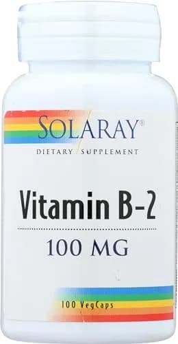 SOLARAY Vitamin B2 Supplement 100 mg | Supports Energy & Nervous System | 100 Veg Capsules thumbnail 4
