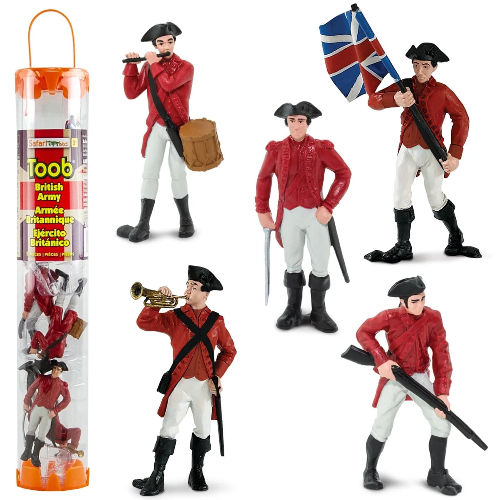 Safari Ltd. Revolutionary War British Army Designer TOOB 26.7cm (10.5in) | Educational Toy Figures for Kids Ages 3+ — Multi