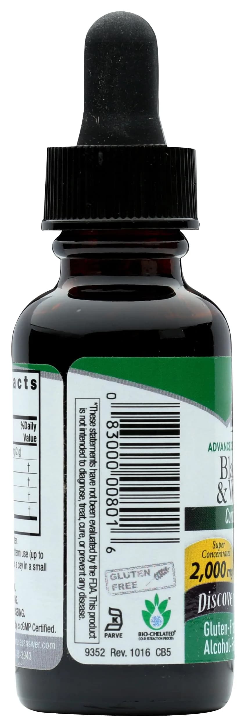 Nature's Answer Black Walnut & Wormwood 1 oz (30ml) Liquid Extract | Promotes Digestion & Healthy Microbiome thumbnail 5