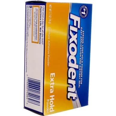 Fixodent Extra Hold Denture Adhesive Powder 2.7 oz (76.5 g) | Strong All-Day Hold thumbnail 5