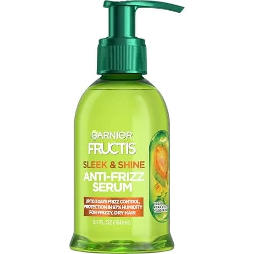Garnier Fructis Sleek & Shine Anti-Frizz Hair Serum 156ml (5.1 Fl Oz) | 72-Hour Frizz Control for Dry, Frizzy Hair thumbnail 1
