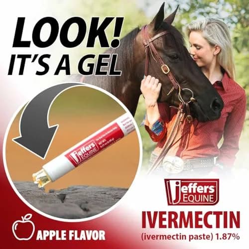 Jeffers Ivermectin Gel Dewormer for Horses 1.87% | Apple Flavored | 1 Pack thumbnail 2