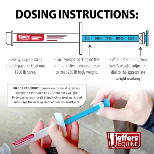 Jeffers Ivermectin Gel Dewormer for Horses 1.87% | Apple Flavored | 1 Pack thumbnail 3