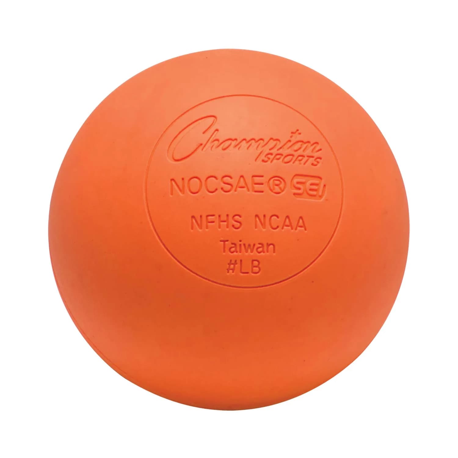 Champion Sports Official Size Lacrosse Balls (91g / 2.5in) | NCAA, NFHS & SEI Certified for Practice & Games — Orange