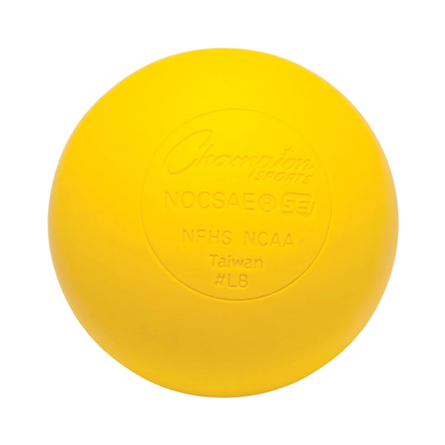 Champion Sports Official Size Lacrosse Balls (91g / 2.5in) | NCAA, NFHS & SEI Certified for Practice & Games — Yellow