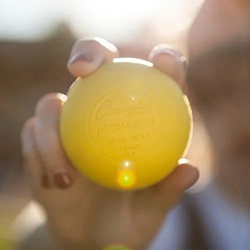 Champion Sports Official Lacrosse Balls - Yellow, 1-Pack (2.5 inch Diameter) | NCAA, NFHS, SEI Certified thumbnail 3