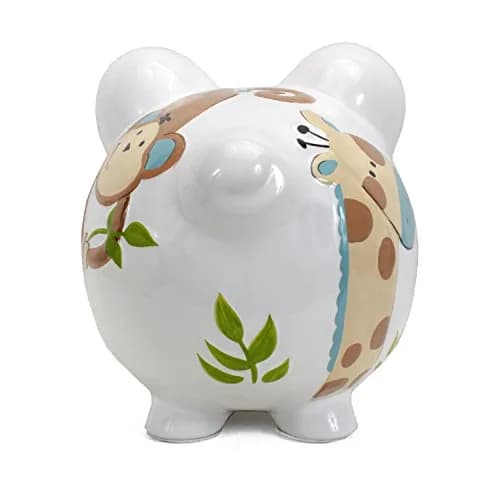 Child to Cherish Ceramic Piggy Bank for Boys (Jungle Jack) | Durable Ceramic Money Bank for Kids thumbnail 2