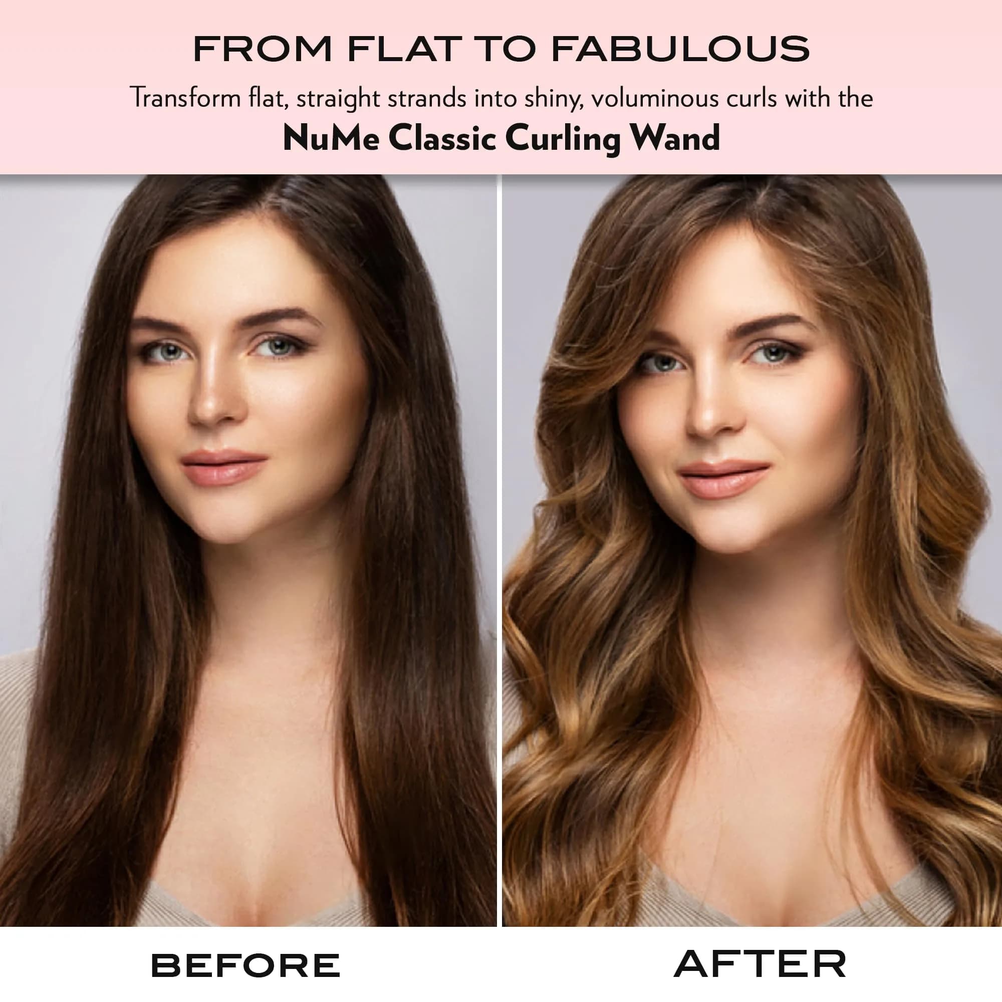 NuMe Classic Ceramic Curling Wand - Tourmaline 1.25 Inch Barrel Hair Curler, Negative Ion Conditioning, Far Infrared Heat - All Hair Types - Black thumbnail 4