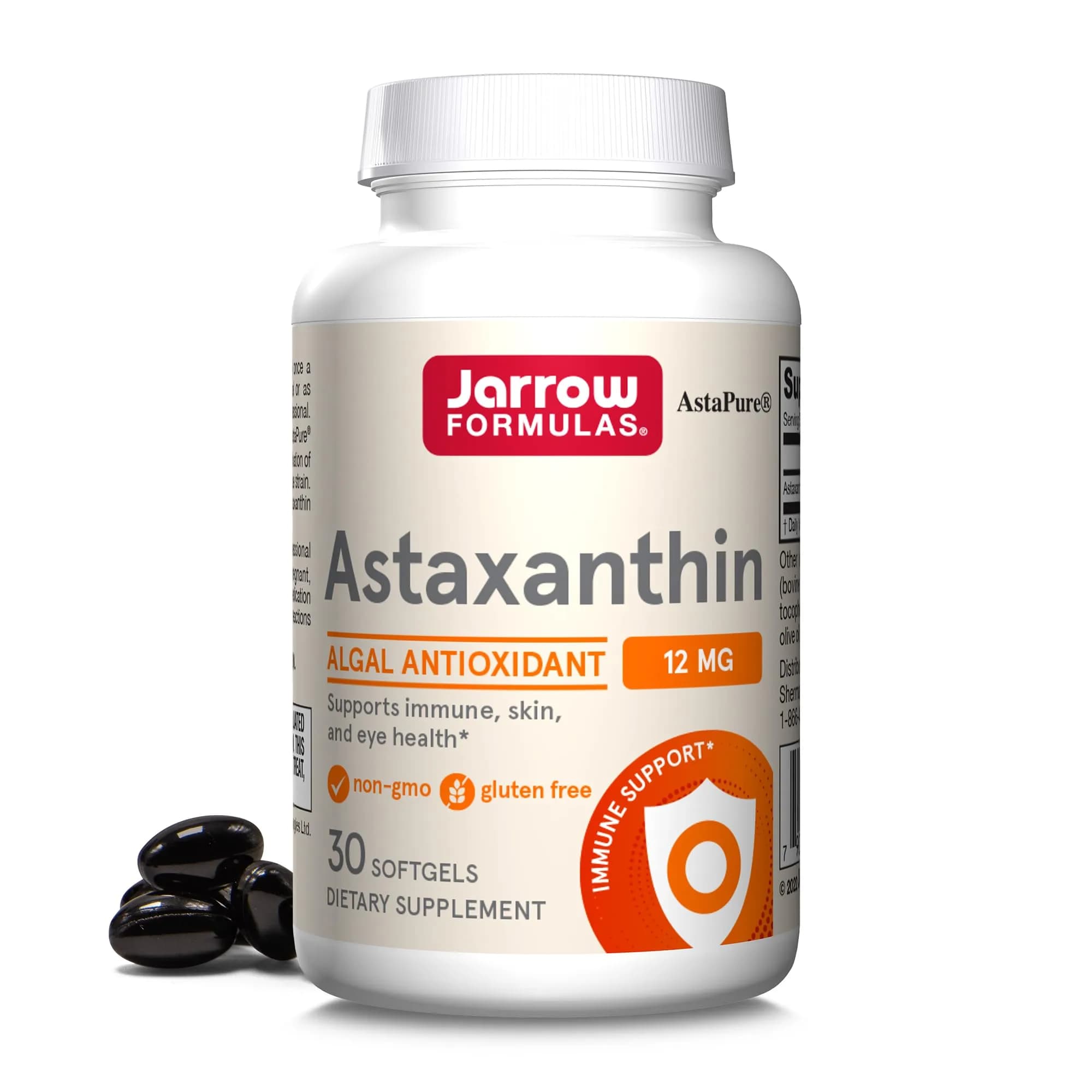 Jarrow Formulas Astaxanthin 12 mg Softgels (30 Count) | Antioxidant Support for Immune and Eye Health