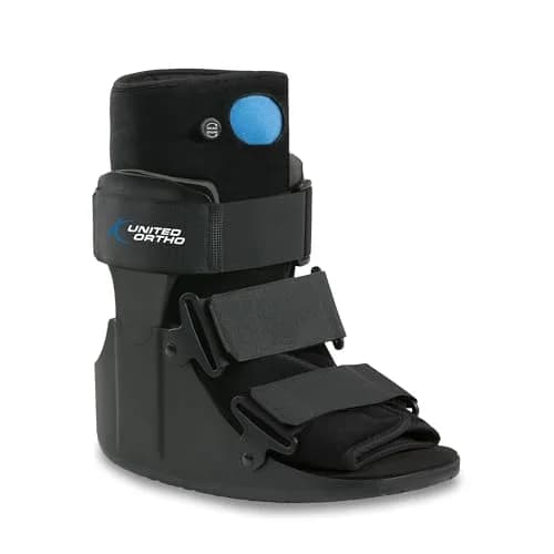United Ortho Short Air Cam Walker Fracture Boot Small Black | Supports ankle & foot recovery thumbnail 1