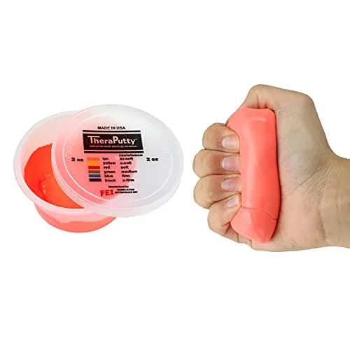 CanDo Theraputty Plus Hand Exercise Putty, 2 oz (57 g) Soft Red | Strengthens Hand Muscles & Improves Fine Motor Skills thumbnail 1