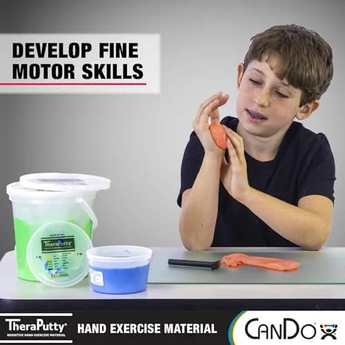 CanDo Theraputty Plus Hand Exercise Putty, 2 oz (57 g) Soft Red | Strengthens Hand Muscles & Improves Fine Motor Skills thumbnail 2