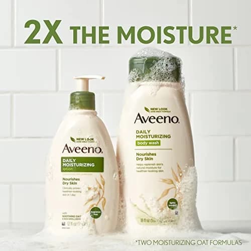 Aveeno Daily Moisturizing Body Lotion with Soothing Oat 355ml (12 Fl Oz) | Dermatologist Recommended for Dry Skin thumbnail 3