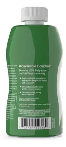 Nature's Way Liquid Iron Supplement Berry 473ml (16 Fl Oz) | Supports Red Blood Cell Production & Energy Metabolism thumbnail 4