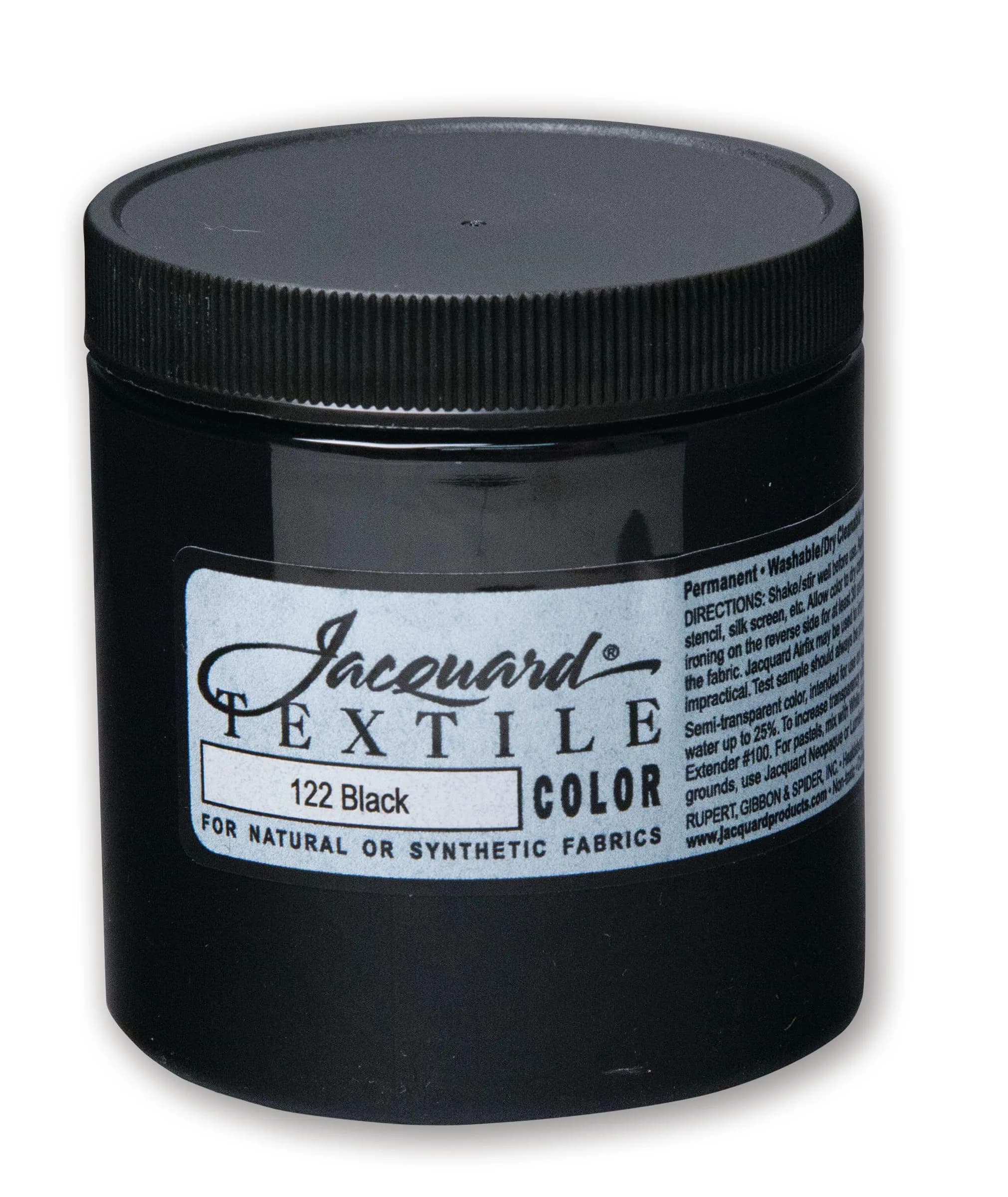 Jacquard Textile Paint Black 236ml (8 Fl Oz) | Permanent Fabric Color for All Fibers - main product image